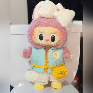 Fits Labubu Clothes Bkue Puffer